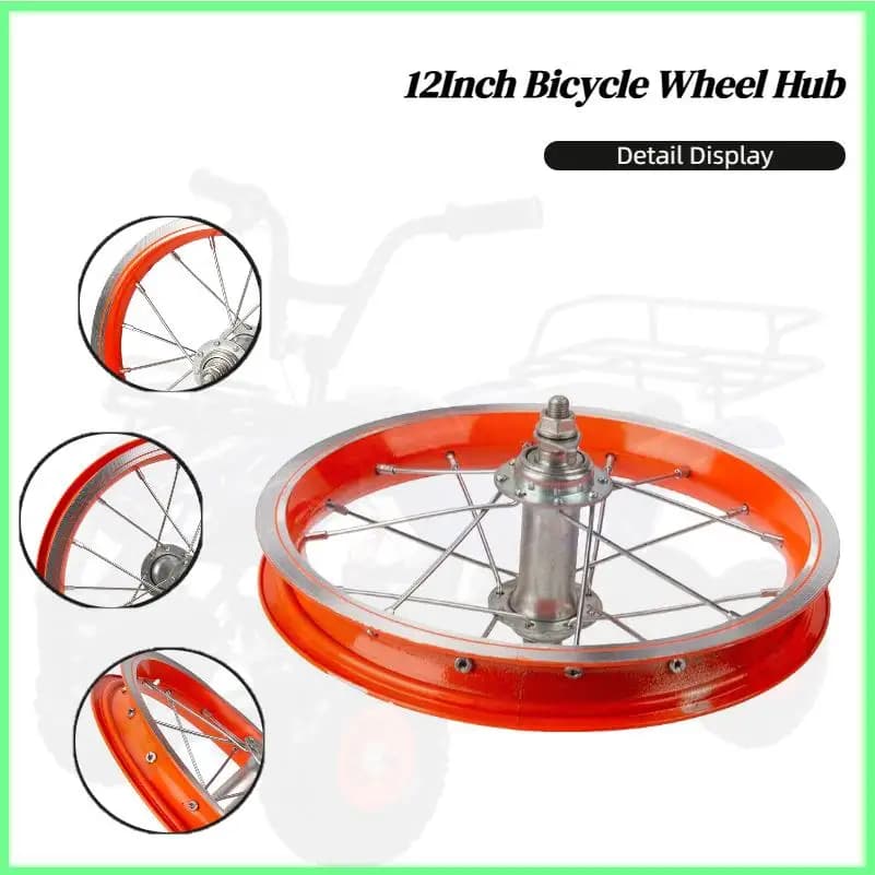 Set di Cerchioni in Lega di Alluminio per Biciclette per Bambini, Ruote da 12 Pollici, Accessori per Biciclette