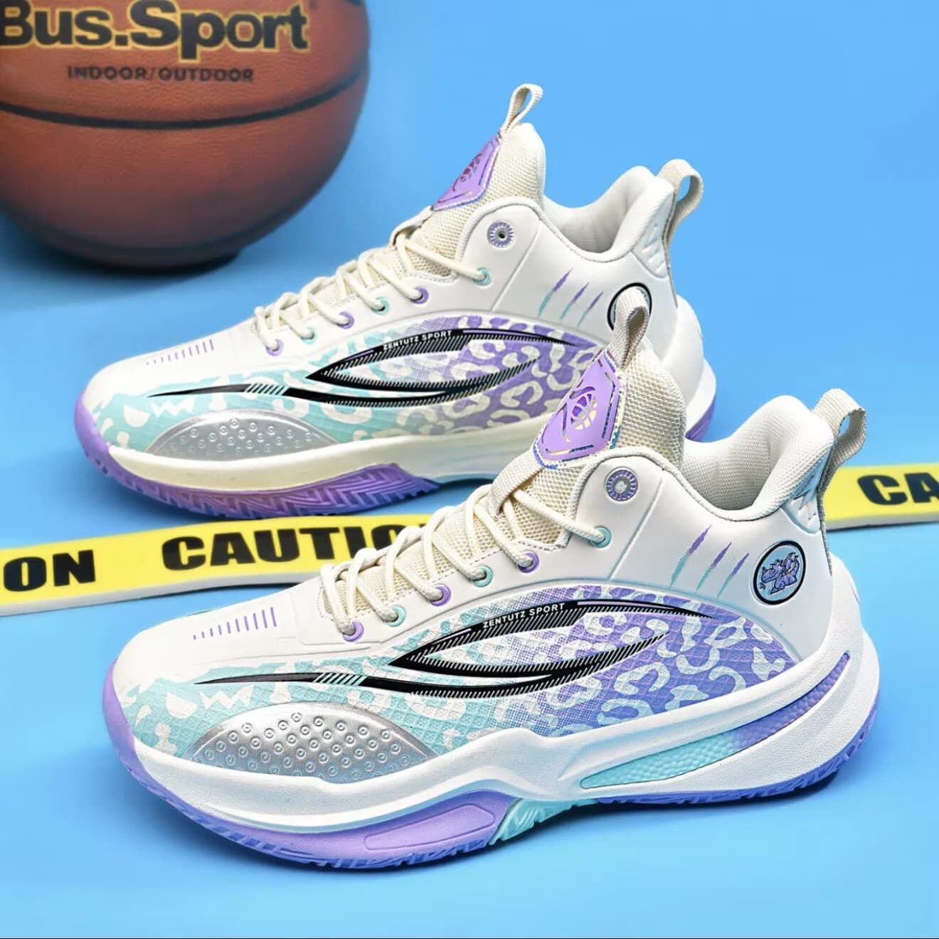 Scarpe da Basket per Fitness all'Aperto con Puntale Rinforzato, Supporto alla Caviglia, Assorbimento degli Urti, Resistenti all'Usura e Traspiranti per Uomo