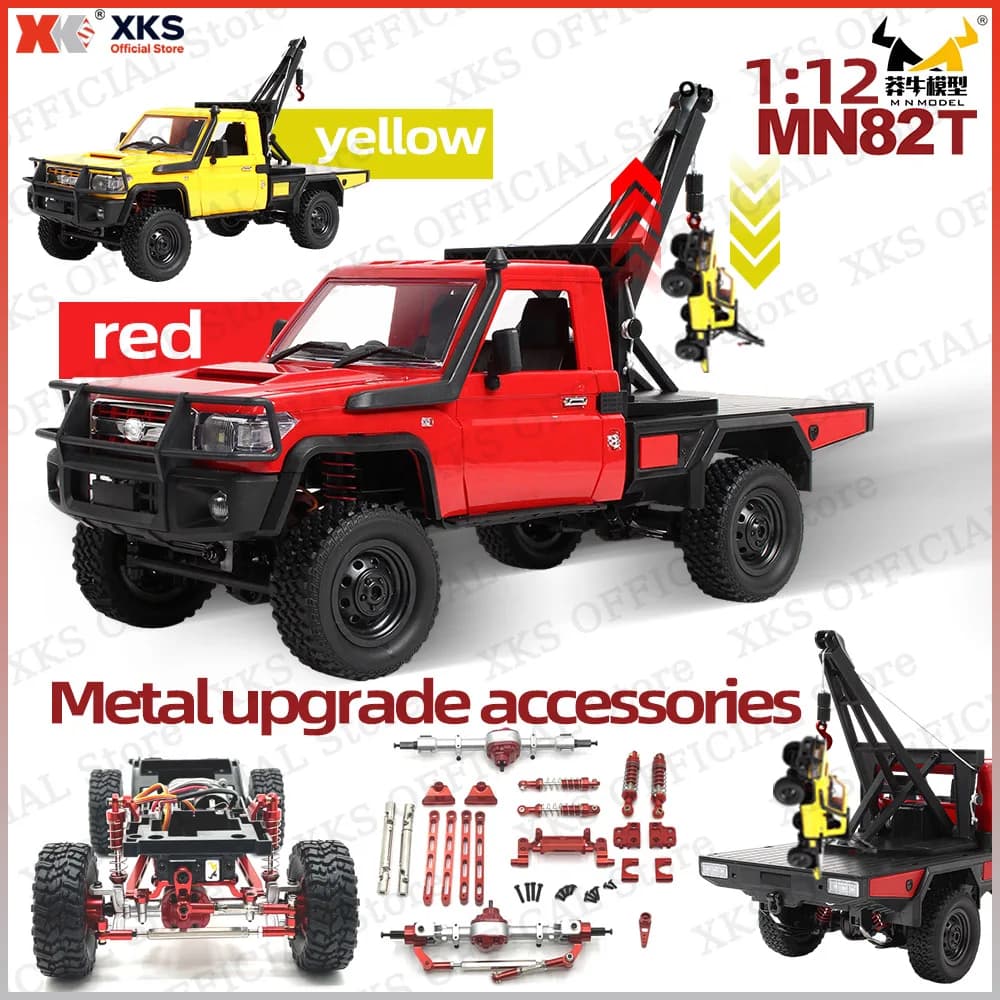 XKS MN82T LC79 Scala 1:12 RC Auto 4WD 2.4G Gru pickup telecomandata - Giocattolo da arrampicata fuoristrada per bambini Regalo di Natale