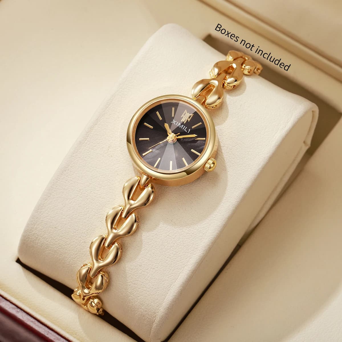 Minimalist Small Dial Women Quartz Watch Heart Chain Bracelet Strap Ladies Clock Wristwatches Relogio Feminino (Without Box)