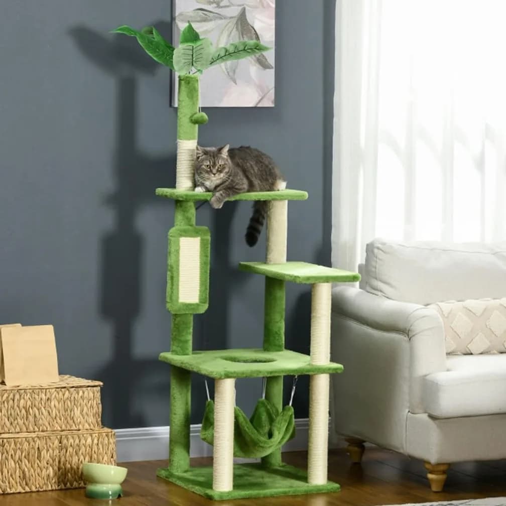 Struttura da arrampicata per gatti media con design salvaspazio amaca per gatti di grandi dimensioni