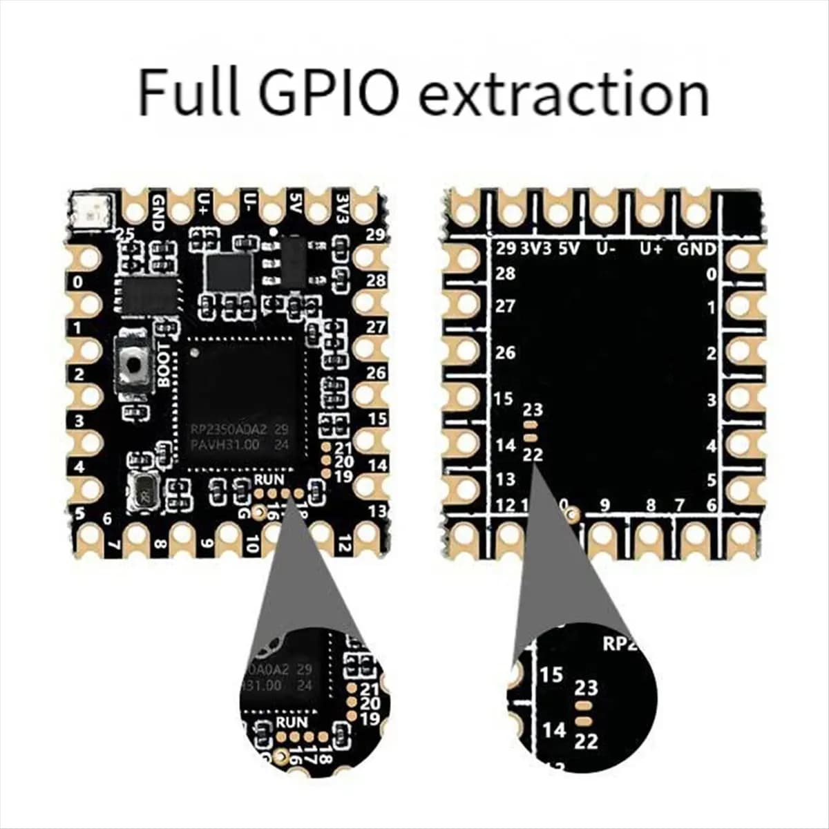 [ABDH] Development card with mold hole for Raspberry Pi Pico 2, dual-core processor RP2350-Core-A RP2350