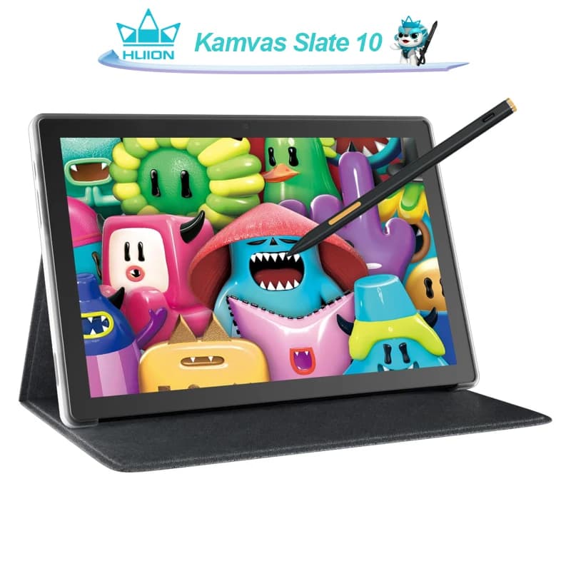 Kamvas Slate 10 Huion Tablet portatile da 10 pollici Android 14 piccolo pad note per disegnare giochi di lavoro online, perfetto per gli studenti
