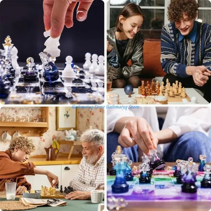 573B Versatile Chess Pieces Holder Rack Acrylic Display Stand for Silicone Mold Sets