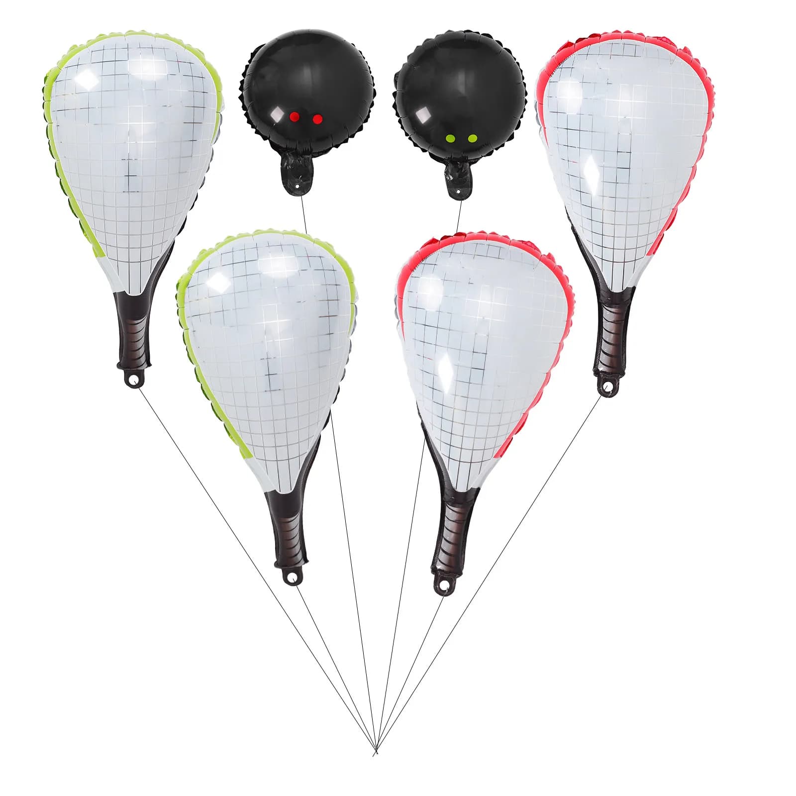 6 Palloncini Gonfiabili a Forma di Racchetta da Squash, Decorazioni per Feste di Compleanno, Tennis, Laurea, Matrimonio, Articoli a Tema Tennis