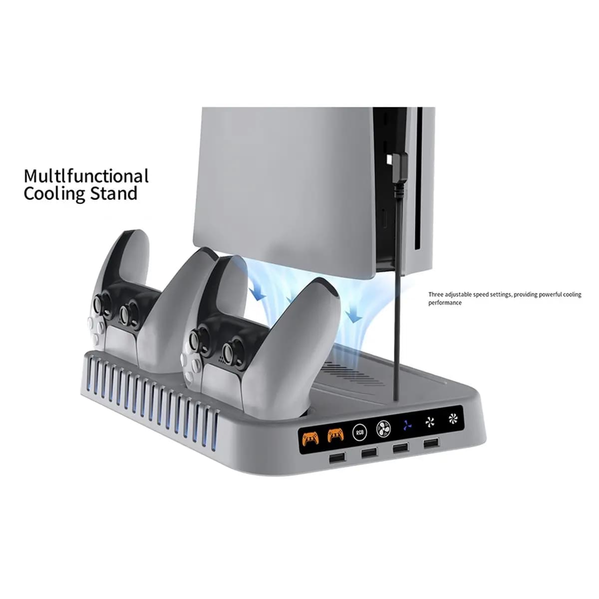 ■★New Arrival Fashion For / Slim/ Pro Stand with Headphone Hook Cooling Stand Controller Charging Station for with Cooling Fan