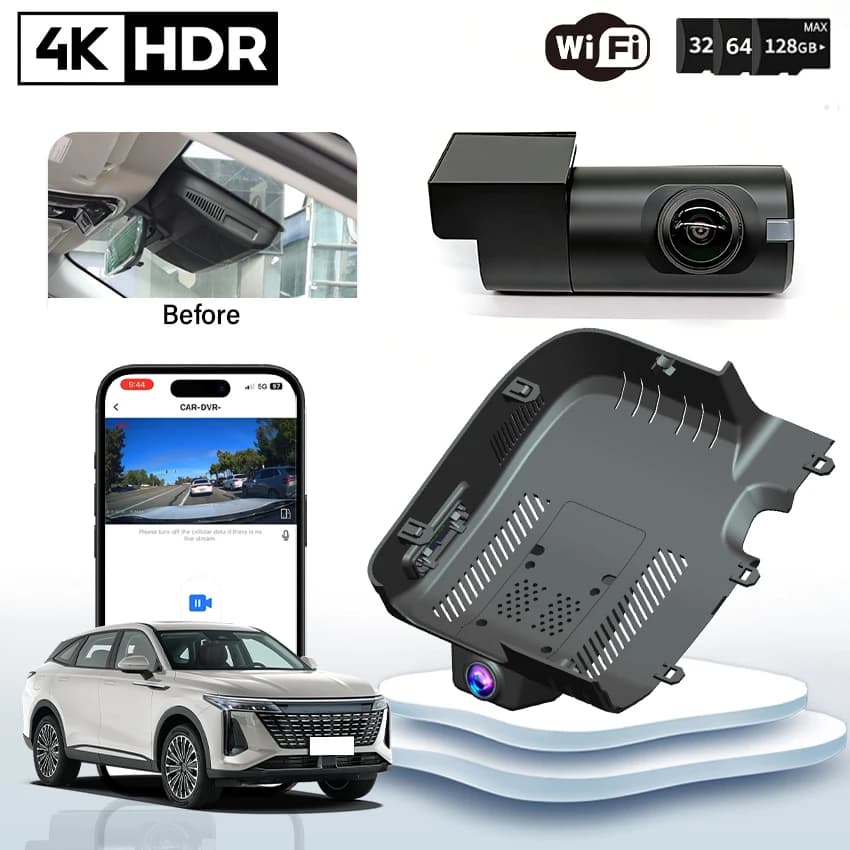 Dash Cam 4K 2160P Plug and Play per Chery Exeed RX Yaoguang Omoda C9 9 2023-2026, Telecamera DVR per Auto con Visione Notturna