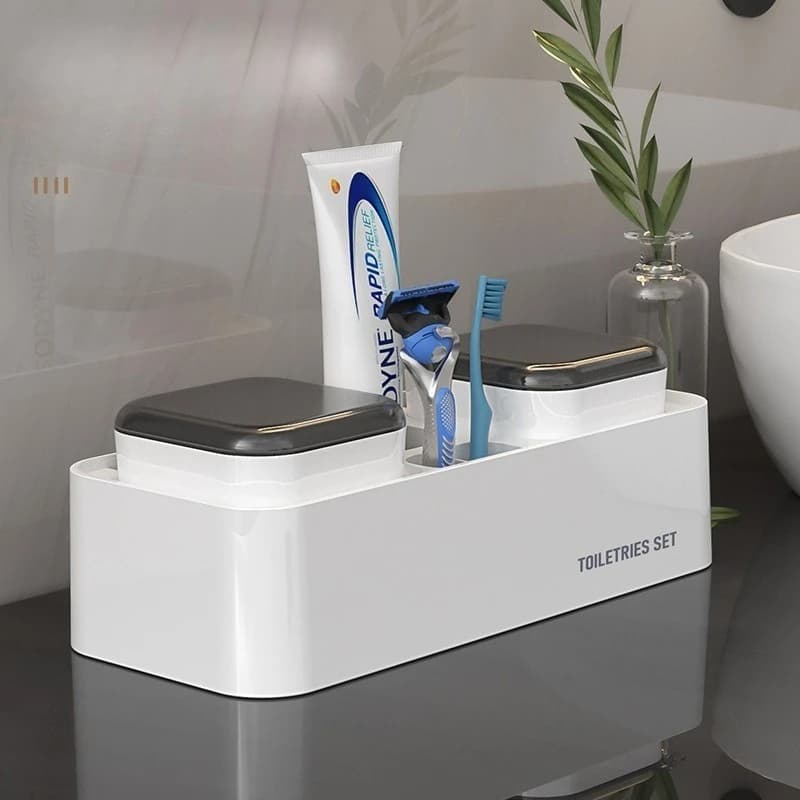 Porta spazzolino per collutorio, porta spazzolino senza punzonatura, set da bagno per hotel in famiglia, articoli per la casa regalo