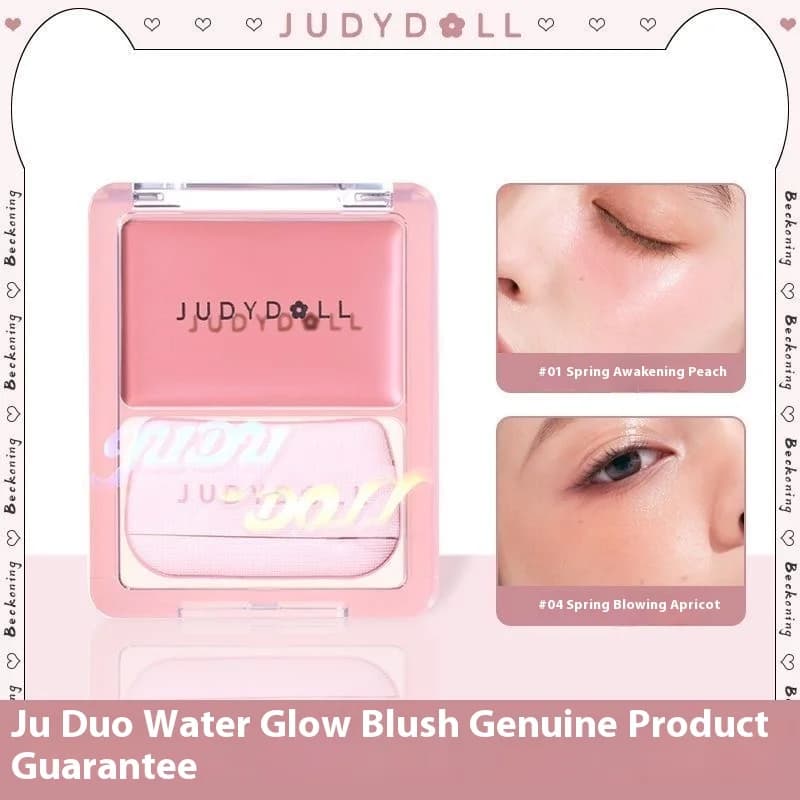 Judydoll Palette di evidenziatori con fard in crema - Dewy Glow, stick per trucco multiuso per guance, occhi, labbra, effetto volumizzante sfocante