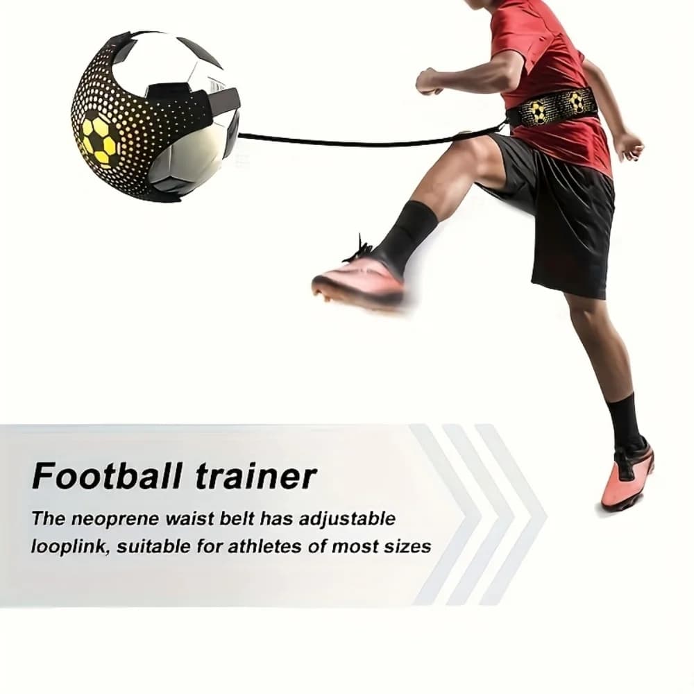 1 Set Football Training Control Elastic Belt, Rebound Practice Strap, Soccer Dribbling Training Equipment