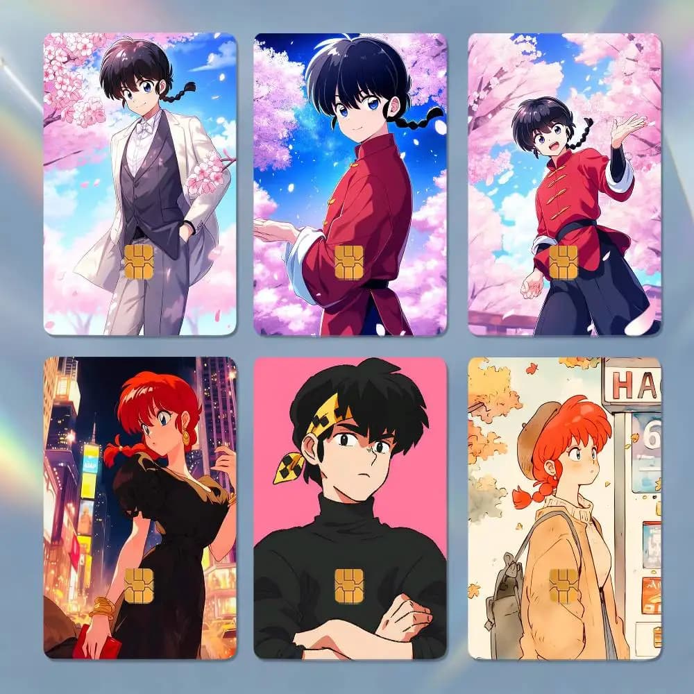 Adesivi Protettivi Impermeabili HD Anime R-Ranma per Carte di Credito, Bancarie e da Gioco
