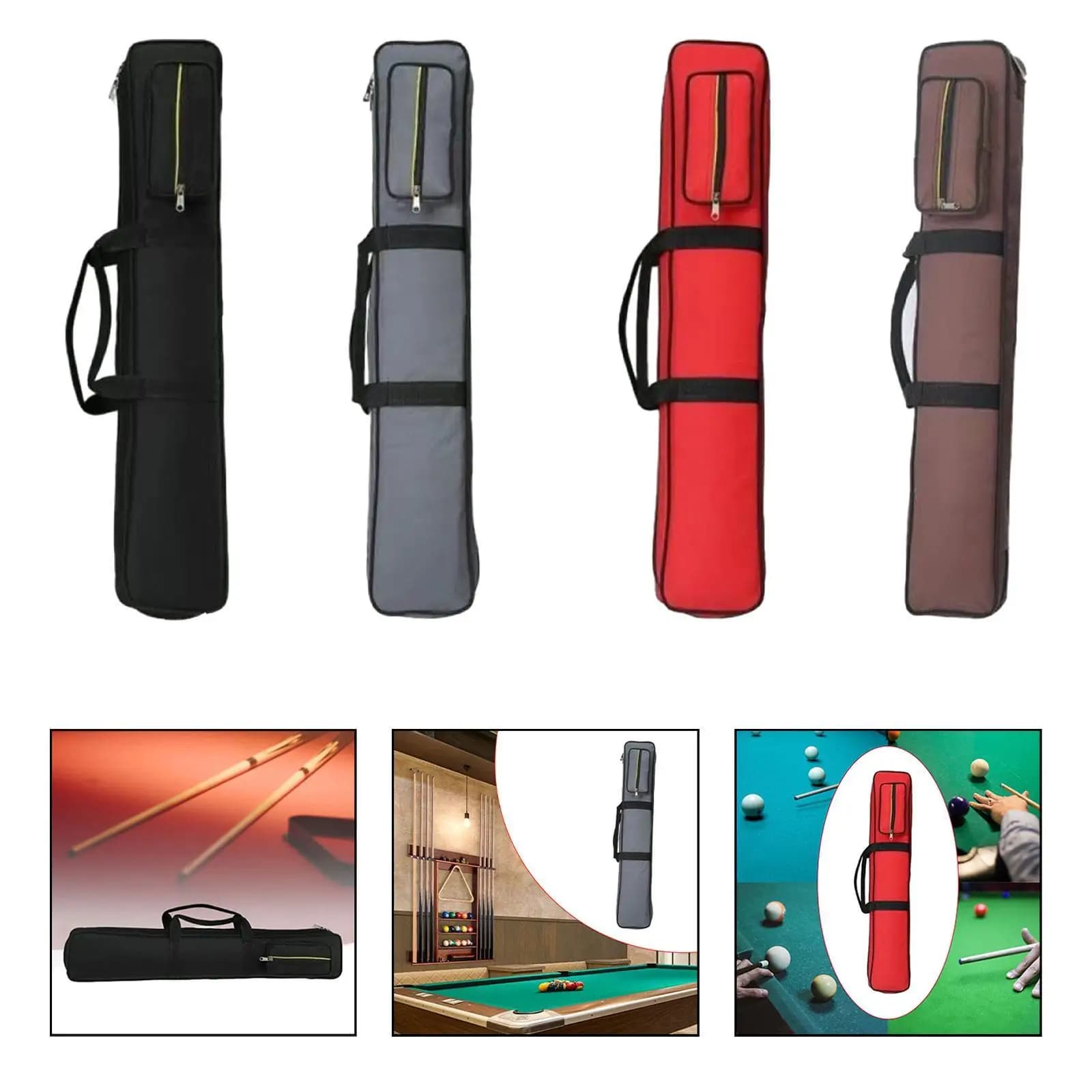 Custodia per stecche da biliardo a 8 fori Custodia per stecche snodabili da 1/2 Borsa per stecche da biliardo per adulti