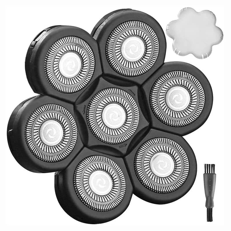 Replacement head for 7D shaver Replacement head for electric shaver with 7 cutters Floating head for 7D beard independently