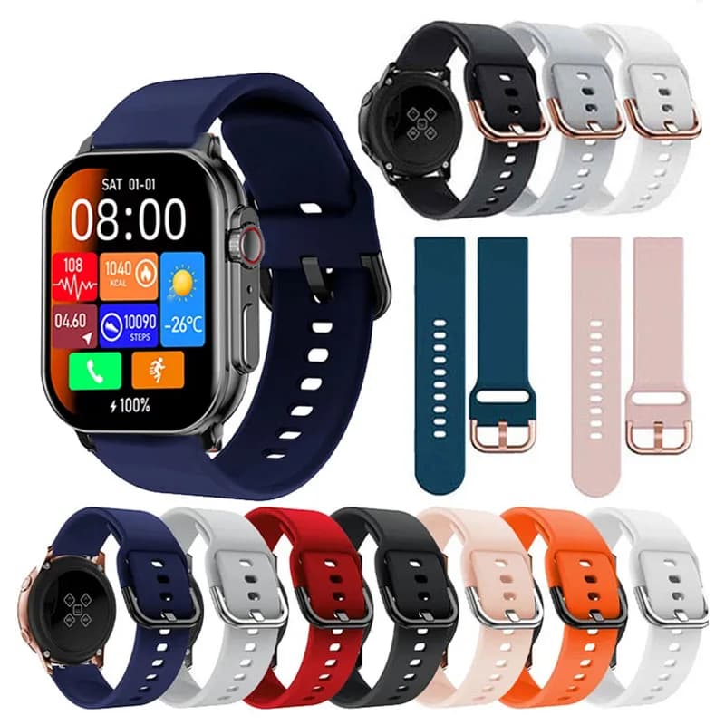 For IMIKI SF1 Smartwatch Silicone Strap Sport Bracelet 22mm 20mm Strap for IMIKI ST2/ST1/TG1/TG2 Replacement Strap
