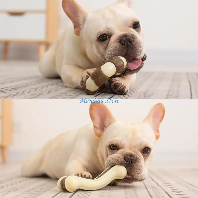 U2JC Nylon Sapore Manzo Indistruttibile Giocattolo per Dentizione del Cane Giocattolo da Masticare per Cani da Masticare