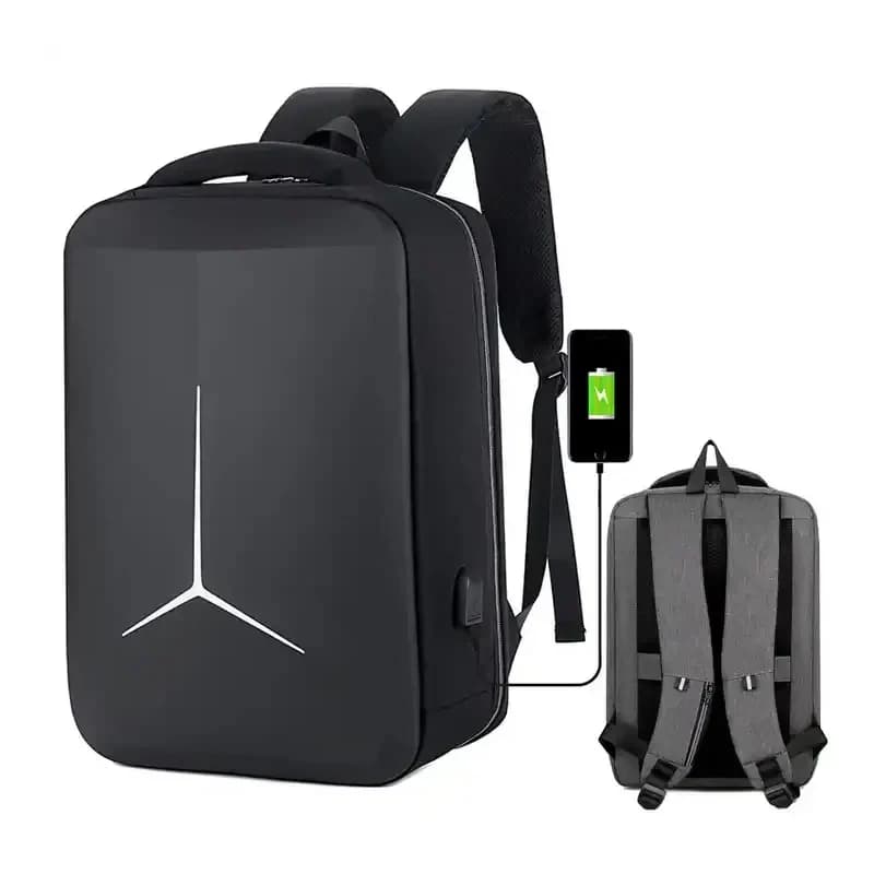 New Travel Backpack for Smart Laptop with Hard Case Waterproof USB Anti-theft Bike Backpack for Men EVA Fashion Business Shell Backpack