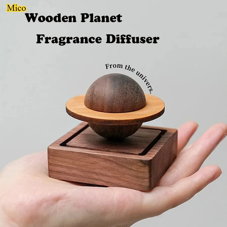 Diffusore in Legno a Forma di Giove | Profumatore per la casa al profumo di legno, aria fresca, regalo ideale e decorazione da scrivania essenziale per la camera da letto.