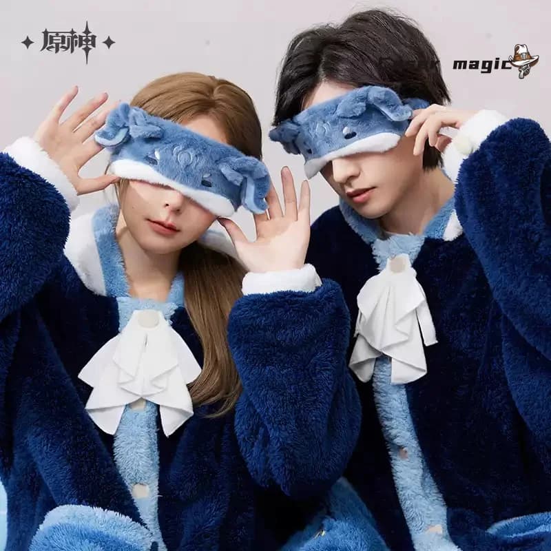 Neuvillette Pajamas Genshin Impact Official Original Neuvillette Theme Impression Series Home Sleeping Robe Eye Mask Gift