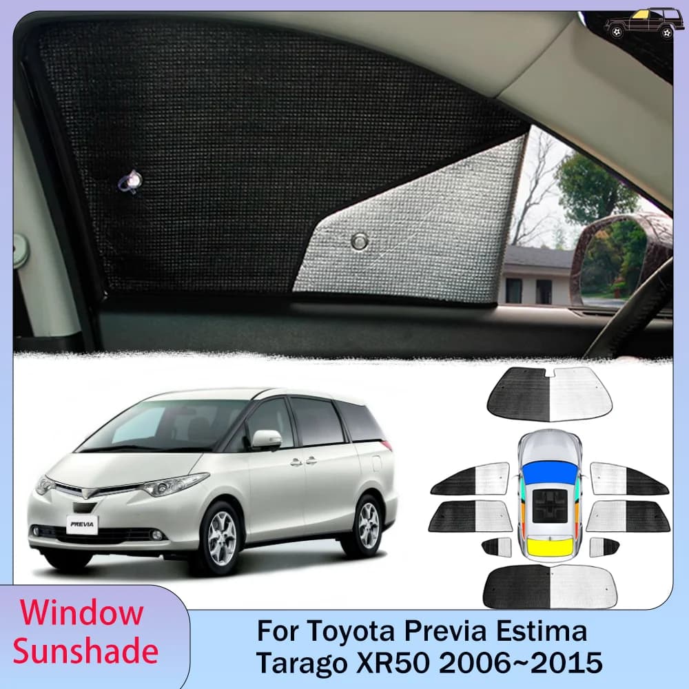 Per Toyota Previa Estima Tarago XR50 2006 ~ 2015 2007 2008 2009 2010 2011 2012 2013 2014 Auto Parasole Finestrino Laterale Parabrezza Parasole Protezione Parasole Accessori