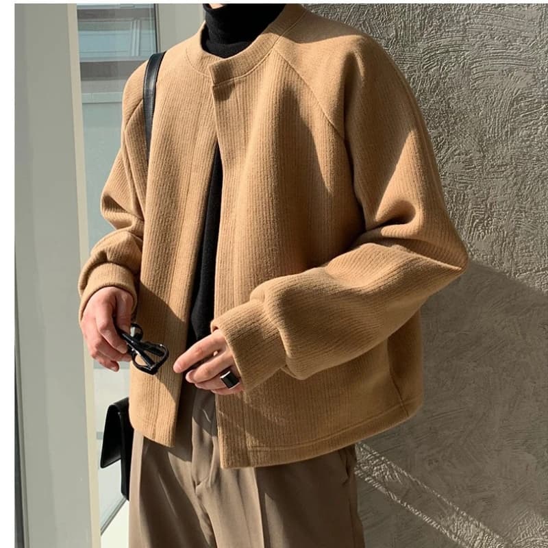 Men's Knitted Sweater Cardigan, Cool and Loose, Versatile Design, Casual Sweater Jacket