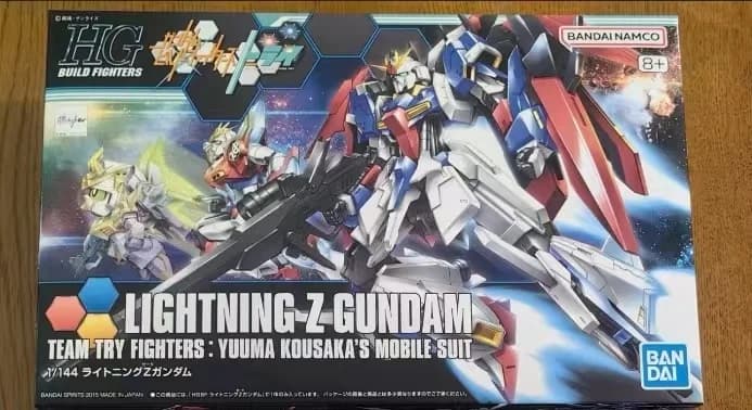 Bandai Hg Hgbf 040 Lightning Z Gundam Build Fighters Try Assembly Model Cool Gift Mecha Warrior Figure Garage Educational Toy