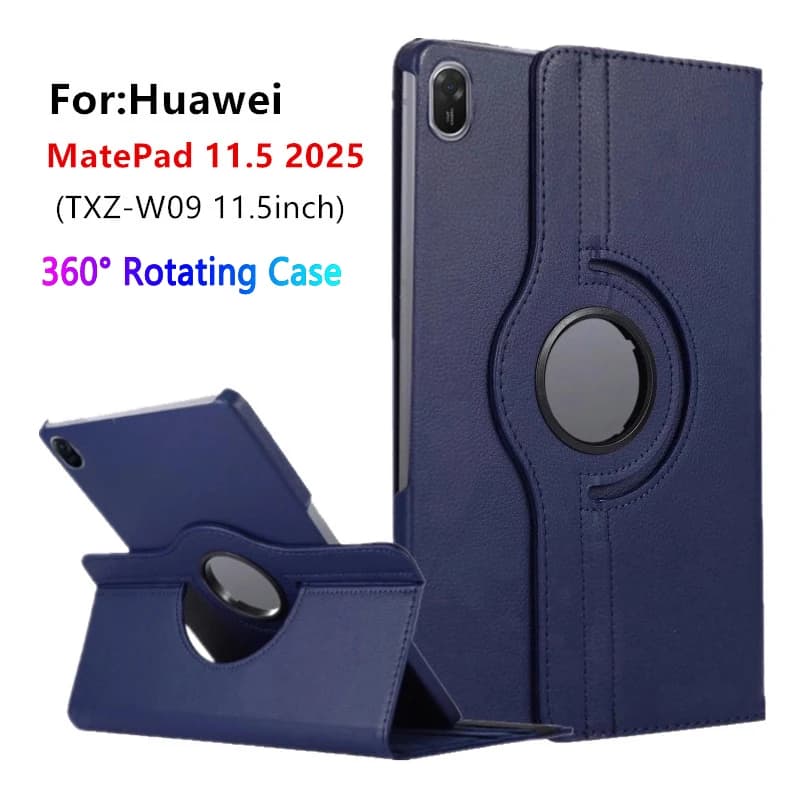 Per Huawei MatePad 11.5 2025 Custodia protettiva Girevole a 360 gradi Smart Flip Stand Tablet in pelle PU Funda TXZ-W09 Cover da 11,5 pollici
