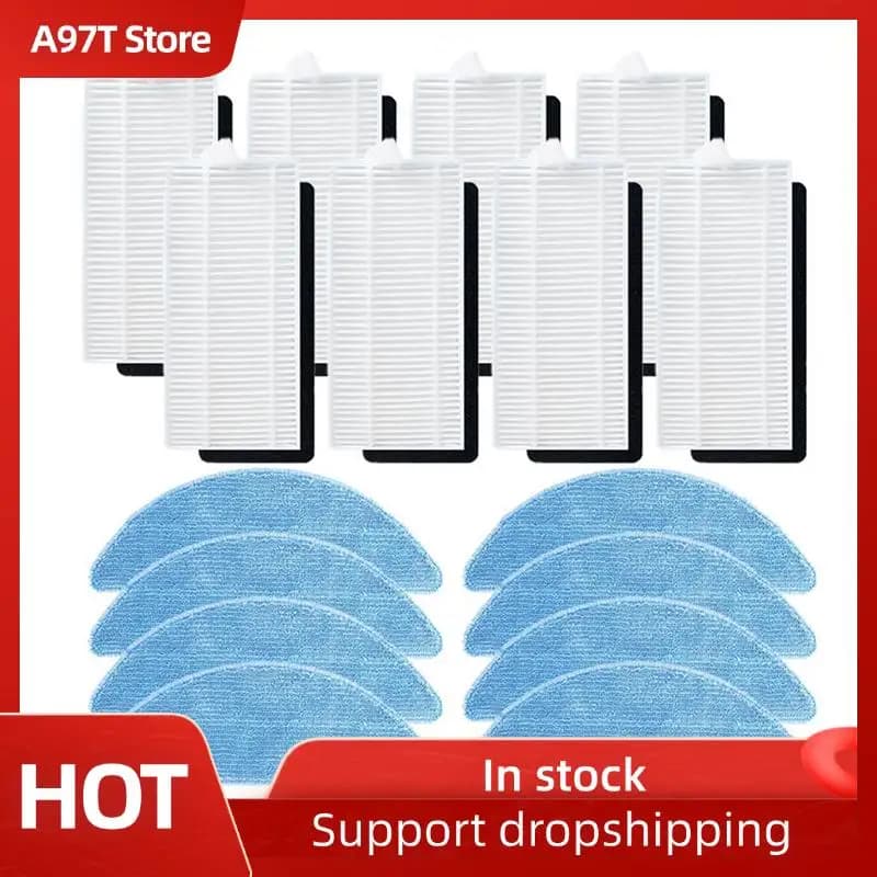 A97T Per Cecotec Conga Eternal Max Pet X-Treme/Ultimate/Titanio/Vital Robot Accessori per aspirapolvere Filtro Hepa Mop Rag