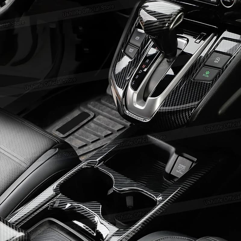 For Honda 17-21 CRV BREEZE Car Center Control Rear Air Intake Cover Switchboard Carbon Fiber Interior Accessories