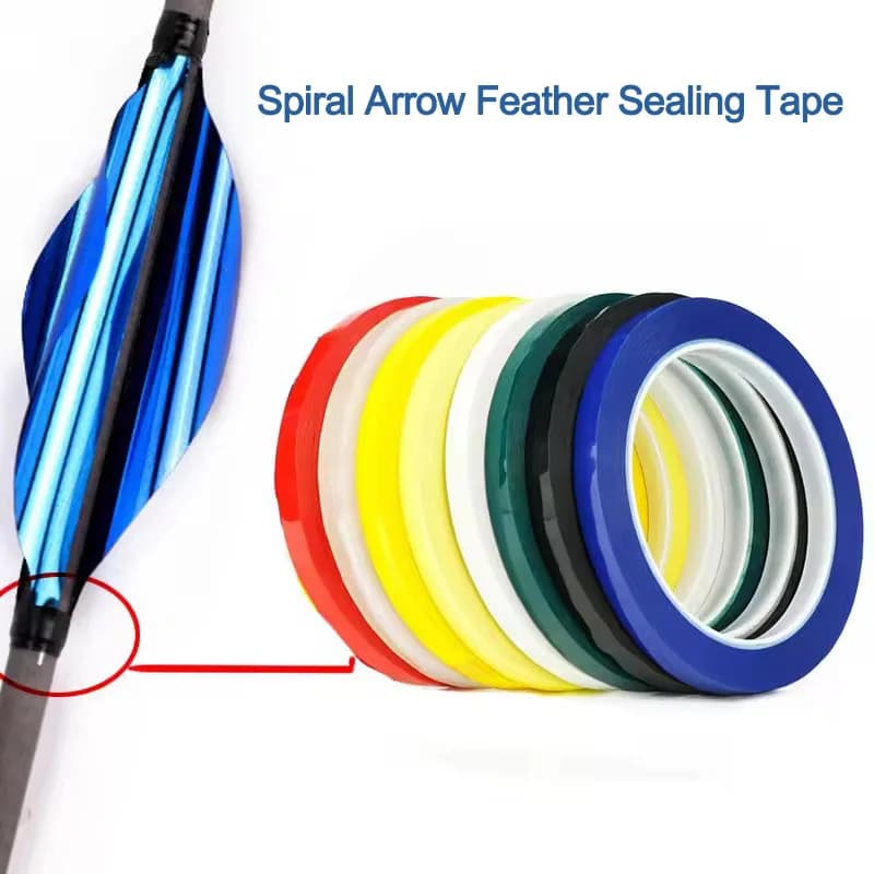 1 pz 2 pz 3 pz 50 m/rotolo Tiro Con L'arco spirale piuma 3mm nastro di tenuta Adesivo Freccia Spin Ala Paletta Fletching Colla Tiro accessori