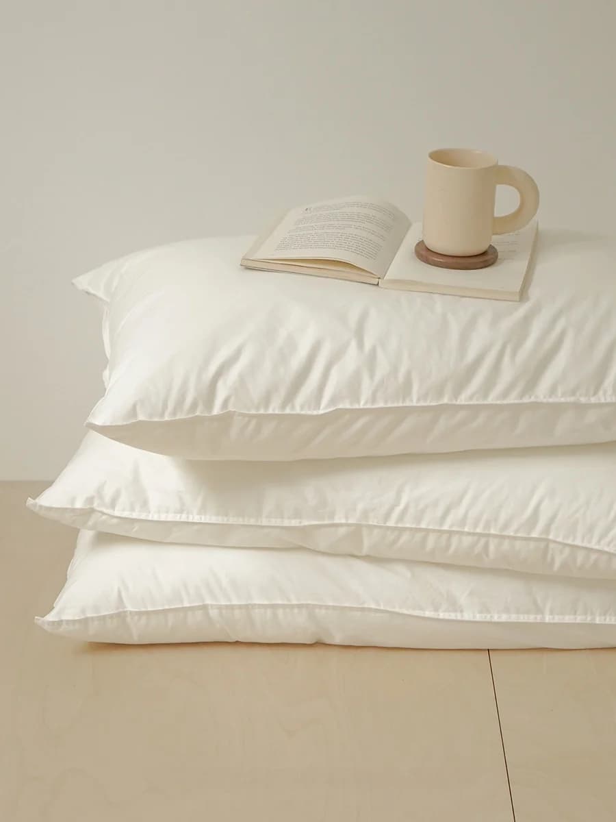 Cuscino morbido in piuma S, cuscino medio, in puro cotone, confortevole, di supporto, per protezione del collo, accessori per la biancheria da letto