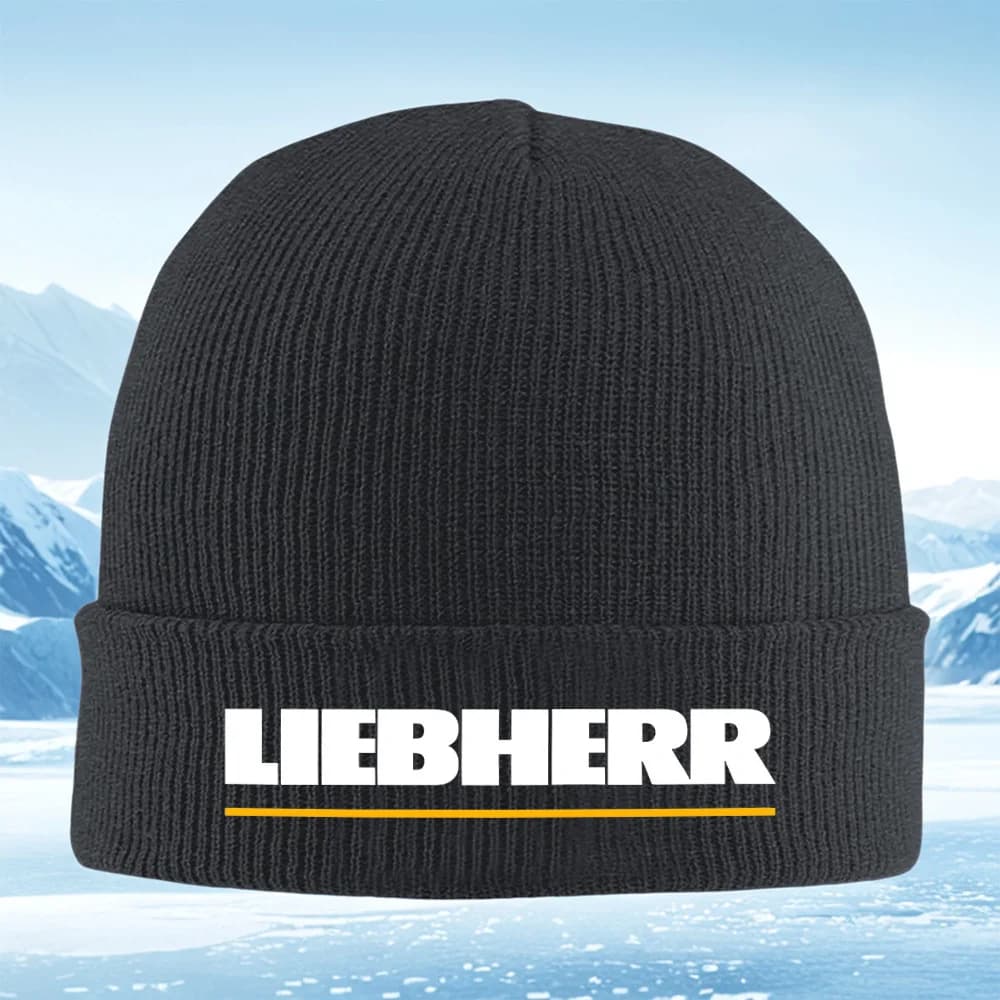 LIEBHERR testo bianco audace Uomo Donna Cappello lavorato a maglia unisex Beanie Pullover Cap Inverno Termico Caldo Natale All'aperto Ciclismo Escursionismo S