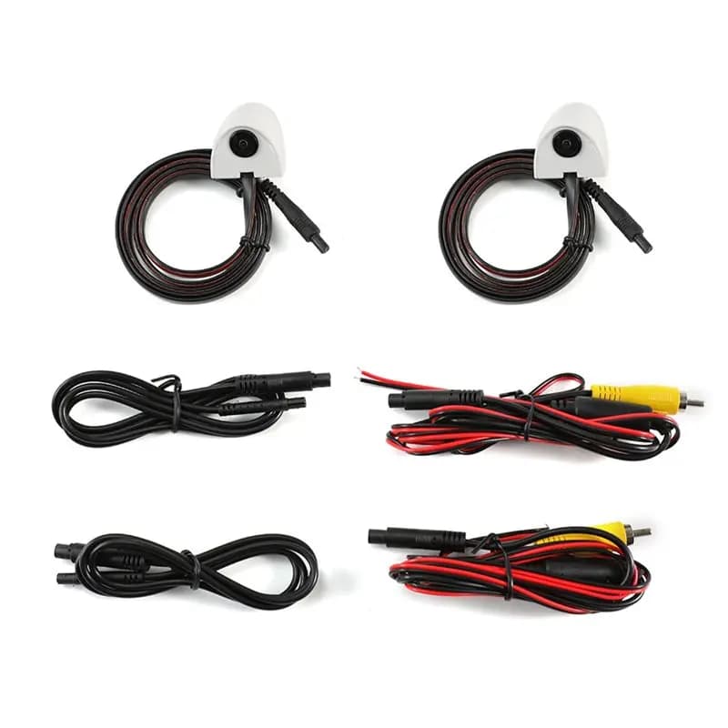 Telecamera Laterale per Auto con Visione Notturna, Telecamera per Punti Ciechi Sinistra e Destra, Mini Sistema di Sorveglianza per Auto