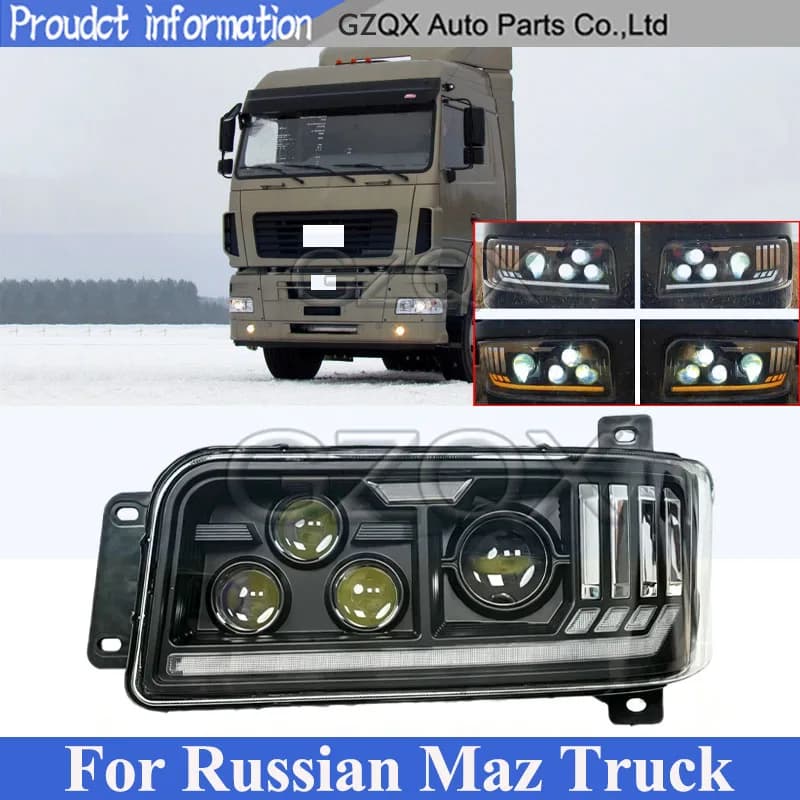 CAPQX LED Front Bumper Head Light Head Lamp For Russian Maz Truck Headlight Headlamp Front Trun Signal Light
