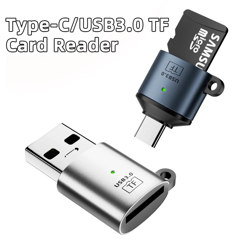 ​Type C/USB Card Reader USB 3.0 Mini Type C to SD Micro SD TF Memory Card Reader Adapter for PC Laptop Accessory TF Card Reader