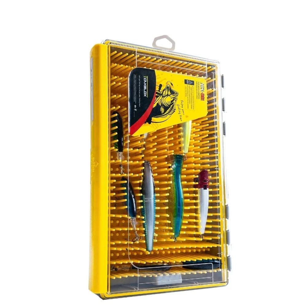 Yellow EDGE Flex Crankbait Box Impermeabile 3700 Dimensioni Attrezzatura impermeabile Storage Flex Design 3700 Scatola Organizzazione attrezzatura da pesca