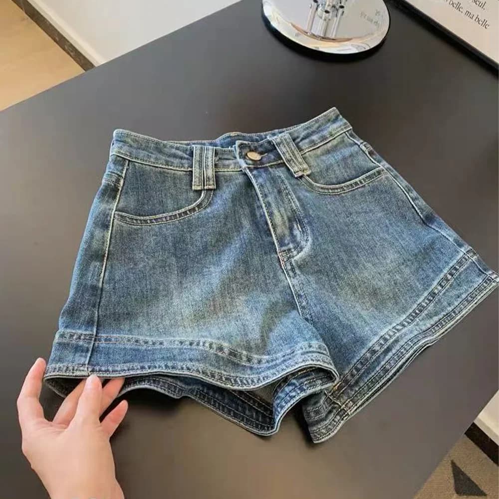 Pantaloncini cargo in denim blu da donna Y2K Harajuku High Street 2000S Style American Fashion 90S Pantaloncini sexy Abbigliamento estivo 2026 Nuovo