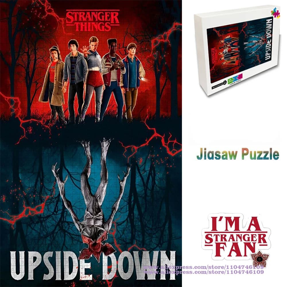 Puzzle Stranger Things: Mostri Upside Down, 108/200/300/500/1000/1500 Pezzi, Puzzle di Intelligenza, Decorazione per la Casa