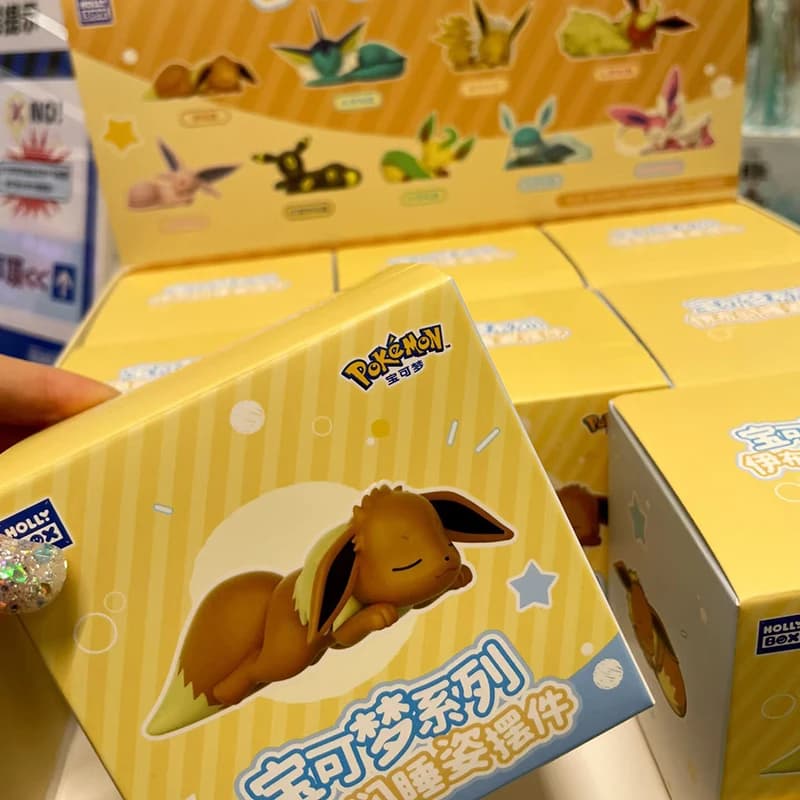 In Stock Eevee Sleeping Position Series Blind Box Sylveon Umbreon Flareon Jolteon Anime Desktop Decoration Model Toy