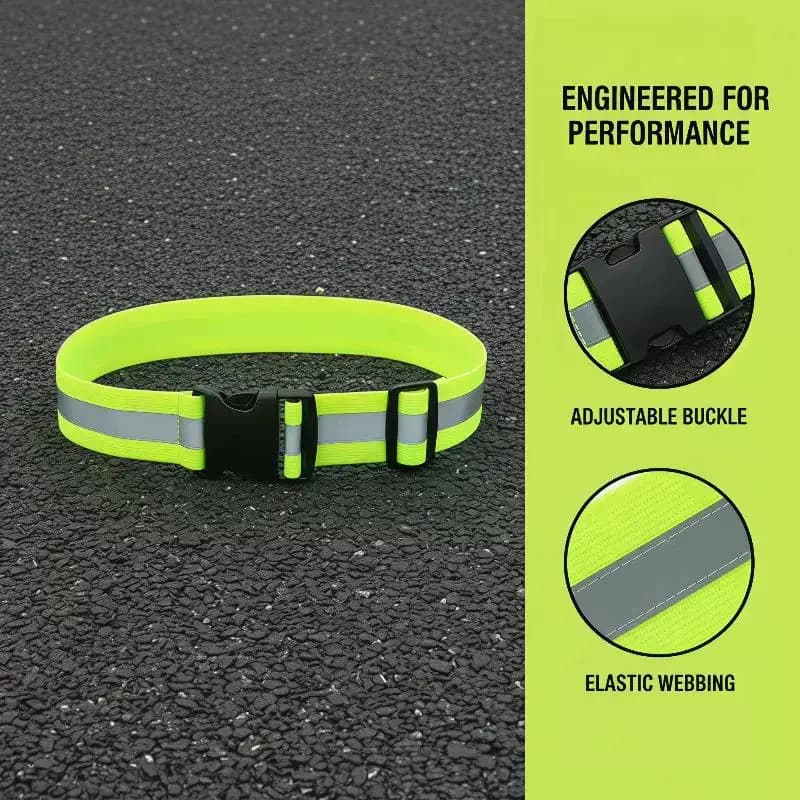 Adjustable Elastic Reflective Belts For Running Cycling Sport High Visible Night Safety Gear Kid Men Women Waist