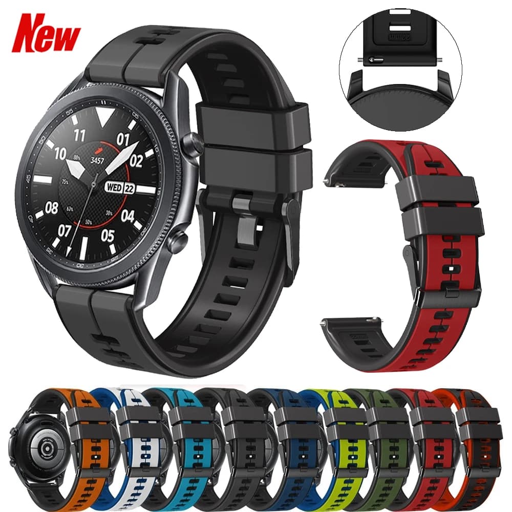 22 mm silicone strap for Samsung Galaxy Watch 3 45mm 46mm Gear S3 Frontier Classic Smartwatch bracelet spare strap