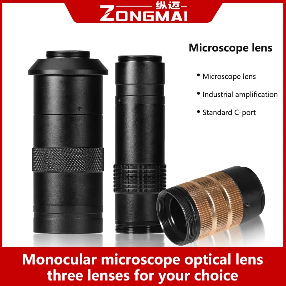 Grande campo visivo telecentrico ad alta definizione lente ottica a lunga distanza di lavoro lente per microscopio a ingrandimento continuo