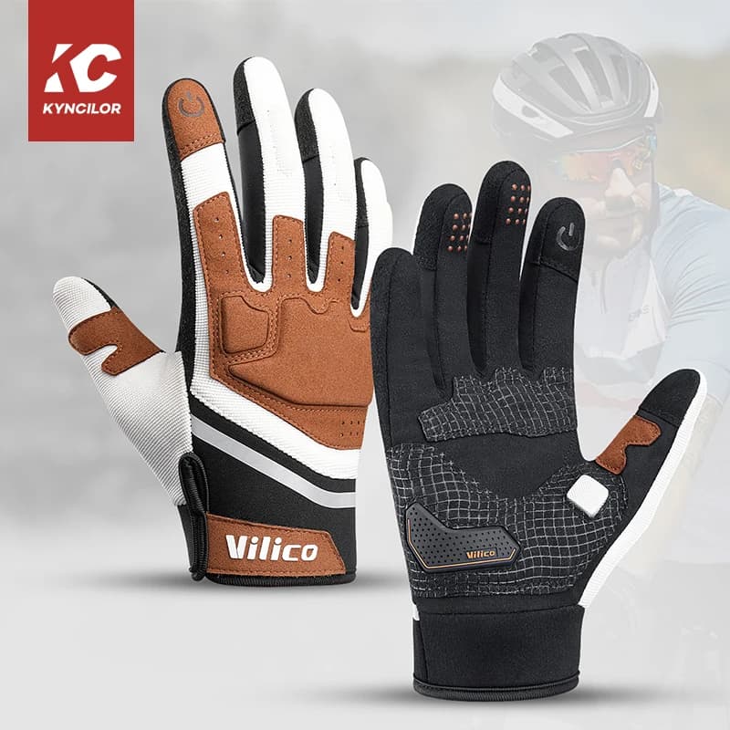 Kyncilor guanti da ciclismo guanti da dito traspiranti guanti sportivi da bicicletta MTB uomo donna primavera autunno guanti da moto da palestra