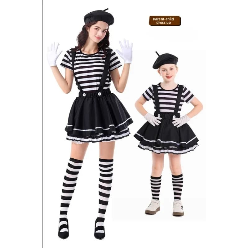 2026Halloween Comedy Clown Role-playing Stage Striped Men and Women Plus Size Small Size Party Socks Family Stage Role-playing