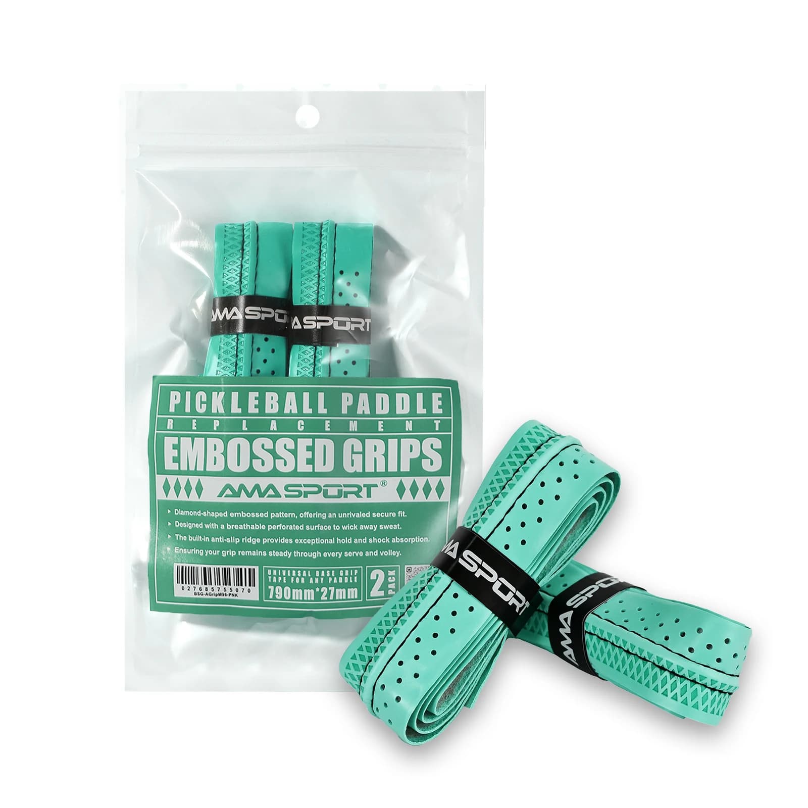 AMASPORT Nastro Overgrip per Tennis, Assorbimento degli Urti e Riduzione dell'Attrito della Mano, Accessori per Padel per un Comfort Migliore sulle Impugnature delle Racchette da Tennis