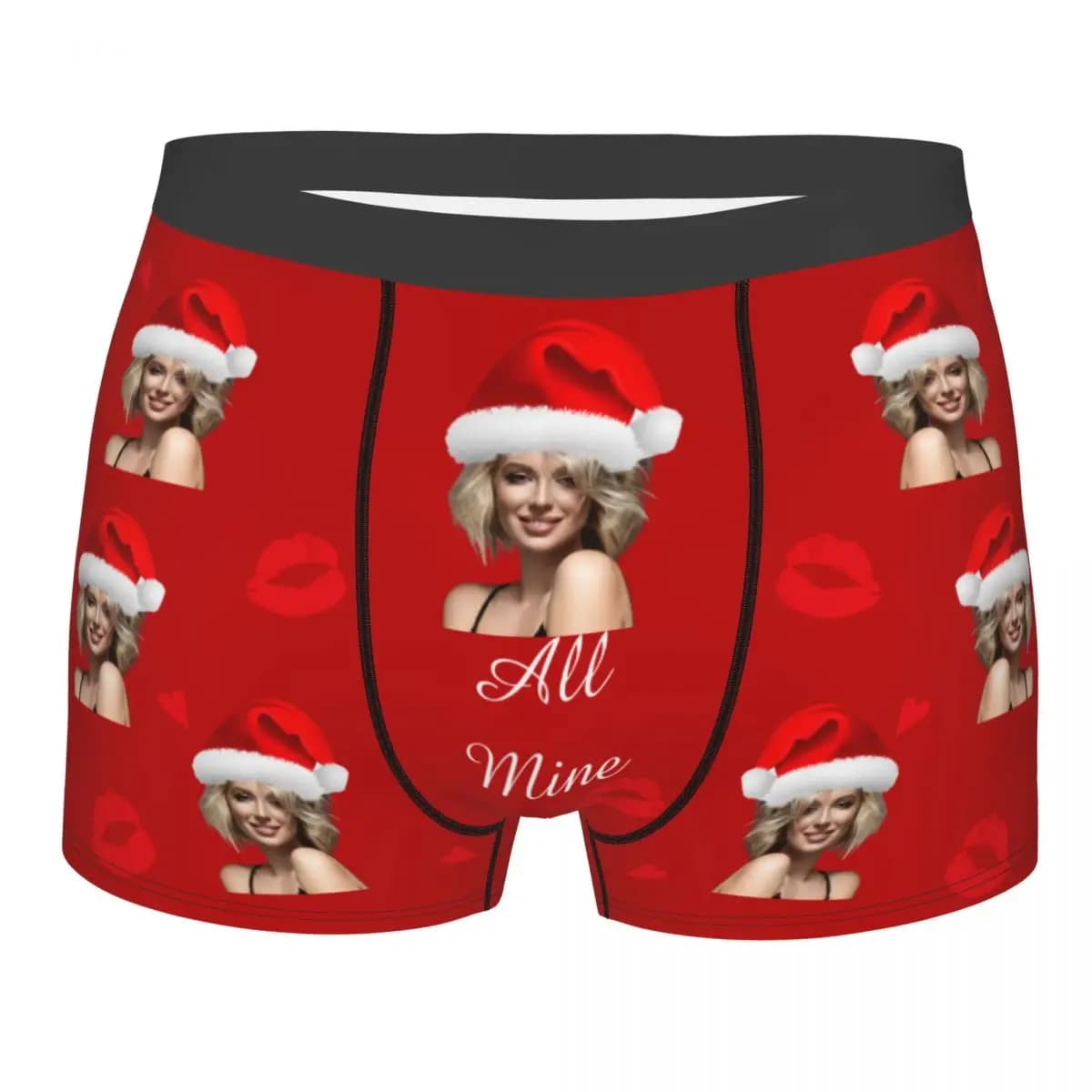 Man Christmas Gift Boxer Custom Personalized Face Photo Boxer Briefs Shorts Panties Underwear Humor Long Underpants