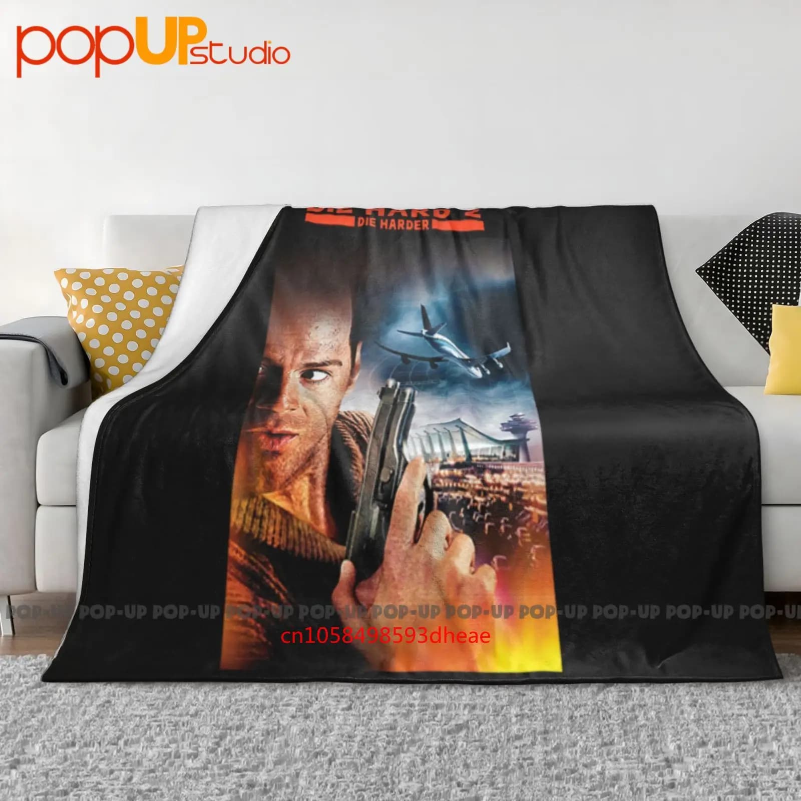 Die Hard 2 Copridivano invernale con coperta ultra morbida