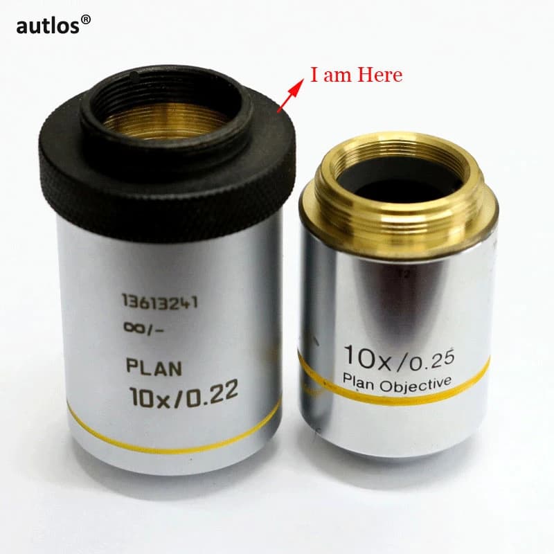 RMS a M25 Microscopio Obiettivo Anello RMS a M25 X 0.75 Filo di Adpter per Leica Nikon Olympus Microscopio Obiettivo