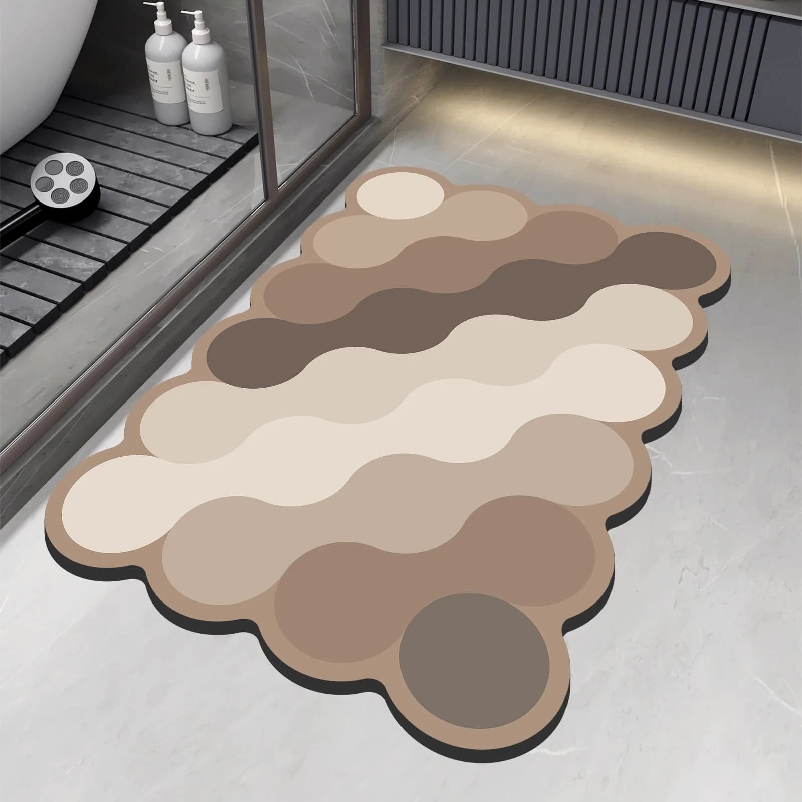 Diatomite di lusso Bagno Doccia Tappetino da bagno Tappetini assorbenti Tappeti da toilette antiscivolo ad asciugatura rapida Tappeto Zerbino Lavabile