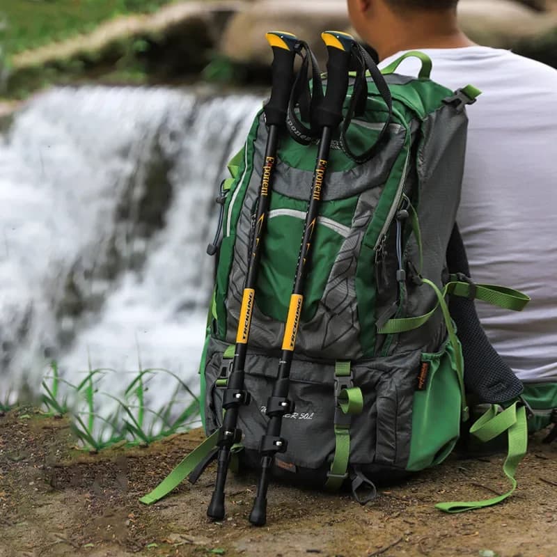 7075 Aluminum Ultralight ExternalLock Trekking Pole Walking Stick for Hiking Mountaineering Outdoor Climbing Travel Support Gear