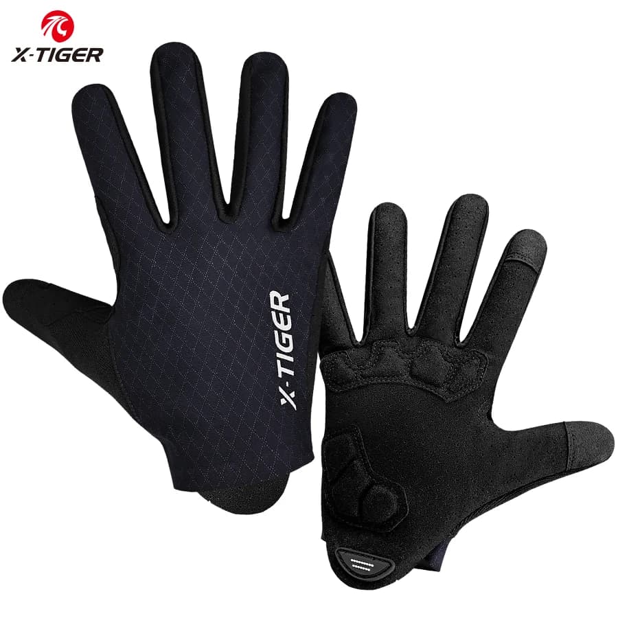 X-TIGER Mountain Bike Gloves Cycling Gloves Men's Gloves with Fingers Exercise Training Gloves Gym Bike Boating